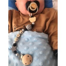 Isimli Bebek Emzik Zinciri ve Silikon Emzik Seti, 0-6 Ay