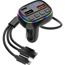 YK-FT618 Bluetooth Fm Transmitter Araç Mp3 Çalar - USB Bellek Destekli Eller Serbest (Hands-Free)