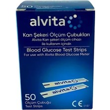 Tr Kan Şekeri Ölçüm Çubukları, 50 Test Stribi, Alvita Kan Şekeri Ölçüm Cihazı ile Kullan�