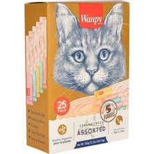 Assorted Karışık Likit Creamy Kedi Ödülü 25 x 14 gr