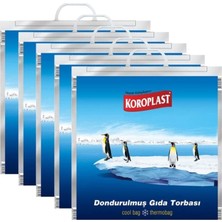 Dondurulmuş Gıda Torbası, 50X52 Cm, 5'li Set, Mavi