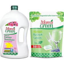 2'li Set 1500 ml Bitkisel Çamaşır Temizleyici Kır Çiçekleri Eco 40 Yıkama + 50'li Oksijenli B
