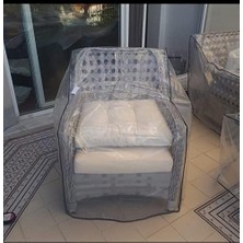 Tr Düşler Ev Tekstili 80 * 80 Tekli Koltuk/sandalye Koruma Örtüsü Şeffaf