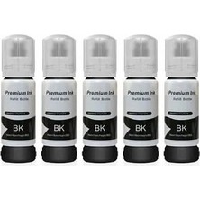 Tr Epson 103 4 Siyah Muadil Mürekkep 70 ml L3110/L3111/L3150/L3151/L4150/L6190/L6160/L4160 / 5 Adet
