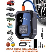H-9293 Akıllı Hava Kompresörü, 4000MAH Şarjlı, Araç Lastik Pompası, Taşınabilir