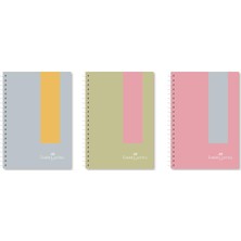 Faber-Castell Pp Kapak Pastel Defter, 80 Yaprak, ÇIZGILI,400 Mikron,70 gr Kağıt,şeffaf Spiral