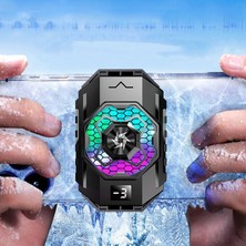 Gaming Telefon Sessiz Hava Soğutma Fan Derece Gösterge 2 Kademe Radyatör Sessiz Fan Telefon Soğu