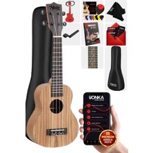 SPA-211 Zebrano Ağacı Soprano Ukulele Seti