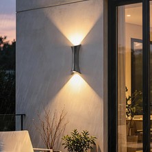 Dış Mekan LED Duvar Lambası Alüminyum IP65 Su Geçirmez Modern Duvar Lambası Yukarı Aşağı V