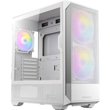 NX416L White, 2X160MM + 1X120MM Argb Fan, Type-C, Temperli Cam, 360MM Radyatör Destekli Atx Mid-Tow