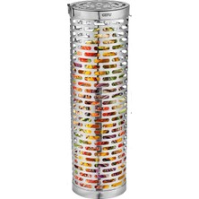 Tekerlekli Mangal Sepeti Deluxe Bbq 30,5 cm – Paslanmaz Çelik Izgara Sepeti, Katlanır Kapaklı,