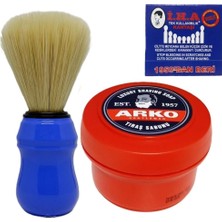 Tr Klasik Tıraş Seti | Plastik Sap Sakal Tıraş Fırçası | Kase Tıraş Sabunu | Kibrit Kantaş