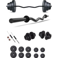 Tr Spor Z Bar Dambıl Seti ve Fitness Ağırlık Seti 55 kg