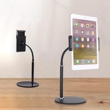 Tr GA20 360 Ayarlı Metal Standlı Masa Üstü Metal Gövde Tablet Tutucu Telefon Standı Kaymaz Tab
