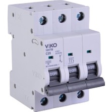 Tr 10VTB-3C25 Otomatik Sigorta 10KA C Tipi 3 Kutup 25A