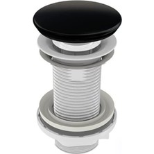 Izyapı Iz Yapı Klik Klak Paslanmaz - Seramik Lavabo Pop Up Sifon Körüklü Siyah