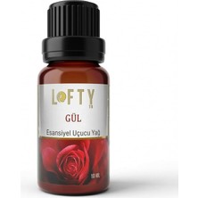 Lofty Gül Saf Uçucu Yağ (10ML) -%100 Doğal Esansiyel Yağ | Buhurdanlık, Difüzör ve Oda Kokus
