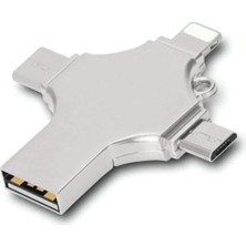 My Best Store Otg 4in1 Cep Telefonu Çok Fonksiyonlu USB Flash Bellek 64 GB Type-C, Micro Sd ve Kart