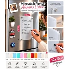 Myg Plus Akrilik Mıknatıslı Silinebilir Not Panosu 12X20 Cm, 2 Kalemli