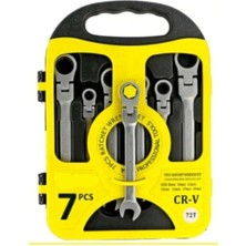 Tr 7 Parça Mafsallı Cırcır Anahtar Seti, 8-19 mm