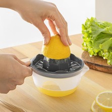 Tr Hazneli Limon Sıkacağı - Pratik Portakal Narenciye Sıkacağı 400 ml - Gri