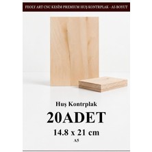 Huş Marin Kontrplak 20 Adet - A5 (14,8 x 21 Cm) - 4 mm Cnc Kesim (Lazer Kesim - Yakma - Hobi Seti)
