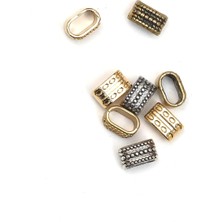 5X10 mm Farklı Desenli ve Renkli Deri Bileklik Ara (Köprü) Aparatı