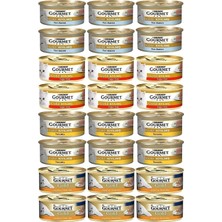 Karışık Kıyılmış Konserve Yetişkin Kedi Yaş Maması 24 x 85 gr