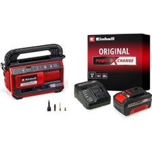 Pressıto 18/25, Akülü Kompresör + Einhell 18V 4,0 Ah Pxc Starter Kit, Akü & Şarj Cihazı