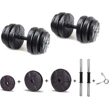 Spor 36 kg (2x 18KG) Dambıl Seti Siyah