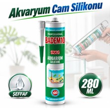 Akvaryum Silikonu 280 ml Şeffaf Cam Yapıştırıcı Suya Dayanıklı Sızdırmaz Dolgu Mastiği