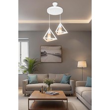 Ag Lightdesign Beyaz Sarkıt Avize Yatak Odası Salon Mutfak Koridor Lamba 25 AGNM56