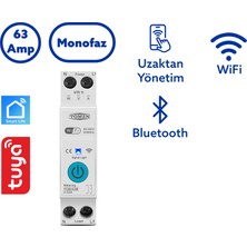 Tomzn WiFi Özellikli Akıllı Sigorta Dahili Enerji Ölçerli Zaman Rölesi 63A