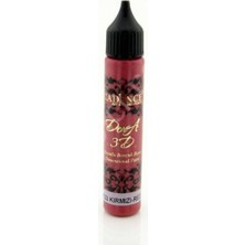 Tr 3D Dora Boncuk Boya, 25ML, Kırmızı, Akrilik