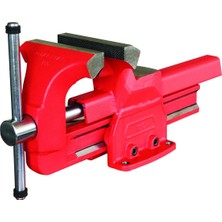 Izeltaş 7400300125 Sabit Mengene, Kırmızı, 125 mm