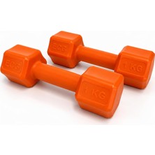 Tr Spor 1 kg Turuncu Dambıl Seti 1 kg x 2 Adet Toplam 2 kg Ağırlık Seti