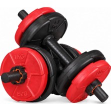 Tr 11 kg Dambıl Seti Blackred 6 In 1 Fitness Set