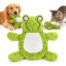 Frefly Store Sesli Hışırtılı Peluş Kurbağa Oyuncak - Yumuşak ve Eğlenceli, 24 x 17 cm