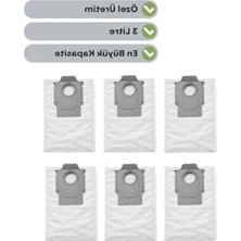 Frefly Store Toz Çöp Torbası, Roborock ile Uyumlu 6 Adet Set