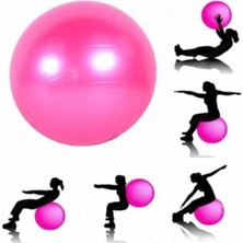 Slipt 65 cm Pembe Pilates Topu, Yoga Egzersiz Topu, Şişirme Pompası Dahil