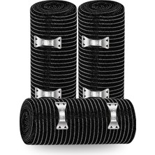 Tr Siyah Elastik Bandaj 15 cm x 1,5 M 3'lü Set –%300 Esnek, 4,5 M'ye Kadar Uzayan, Metal Kancalı