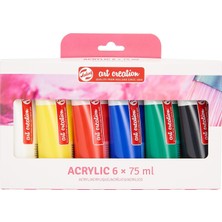 Tr Artcreatıon 3582806M Akri̇li̇k Boya Seti̇ 75 ml Tüp x 6 Renk