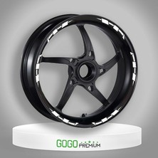 Gogo Premium Beyaz Iı Reflektör Baskı Honda Pcx Uyumlu 1 Set Jant Şeridi