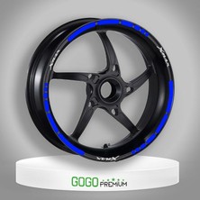 Gogo Premium Reflektör Mavi I Yamaha Xmax Uyumlu 1 Set Jant Şeridi