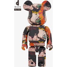 Bearbrick Andy Warhol × The Rolling Stones Love You Live Renkli Figür
