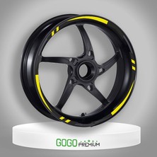 Gogo Premium Flo Sarı I Reflektör Baskı Honda Pcx Uyumlu 1 Set Jant Şeridi
