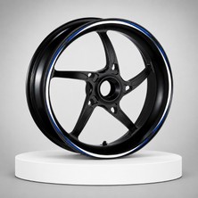 Gogo Premium Mavi Beyaz Honda Uyumlu Reflektörlü 1 Set Jant Şeridi