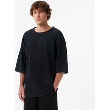 United Unıted4 Oversize Fit Erkek Siyah T-Shirt
