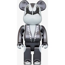 Bearbrick Kiss Demon Chrome 70CM Gri Figür