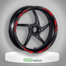 Gogo Premium Kırmızı Reflektör Baskı Honda Forza Uyumlu 1 Set Jant Şeridi